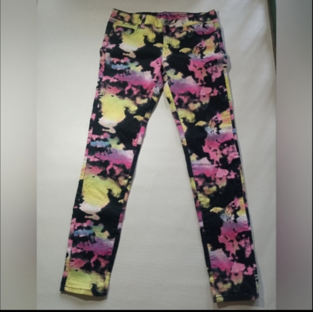 Justice Premium Statement Tie Dye Style Slim Jeans Size 18R